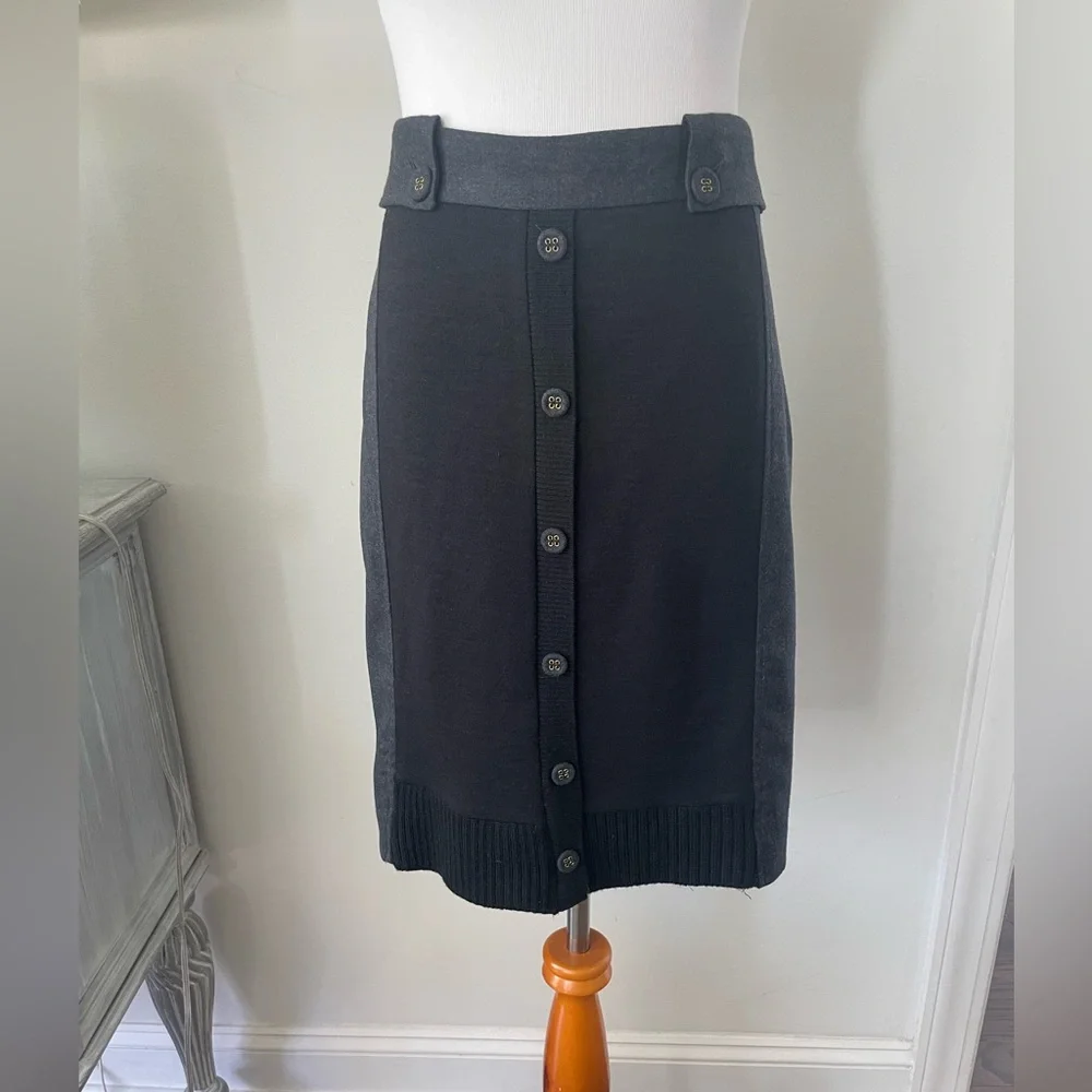 FRANKIE MORELLO MILAN SWEATER FRONT STRETCH WOOL SKIRT